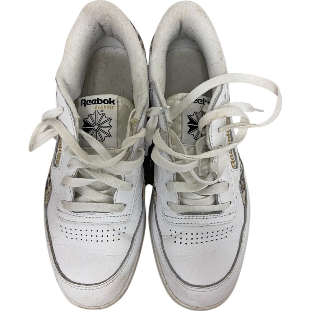 Reebok Classic Leather SP Extra Animal Print Womens Size 8 White Cold Gray